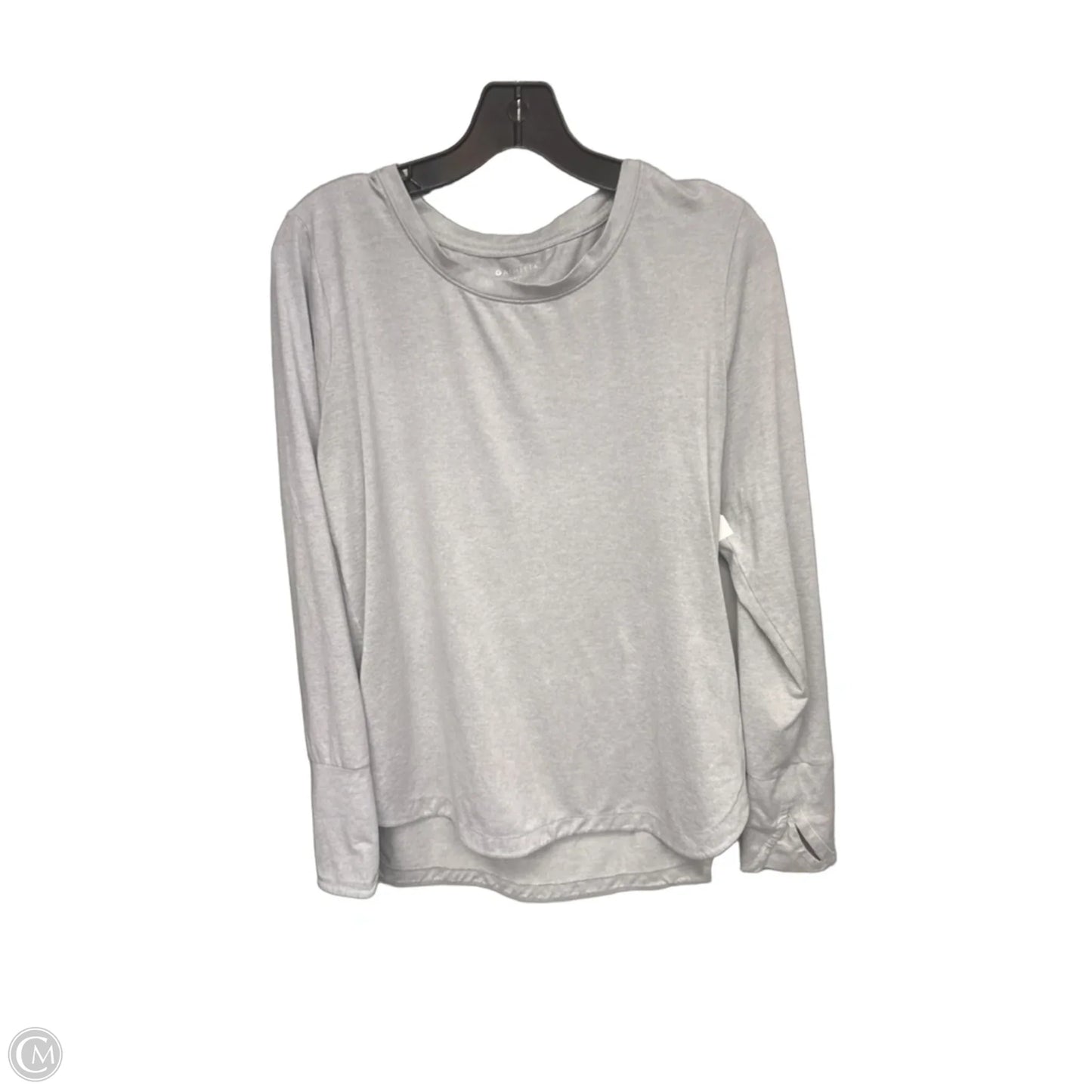 Athletic Top Long Sleeve Crewneck By Athleta In Grey, Size: L