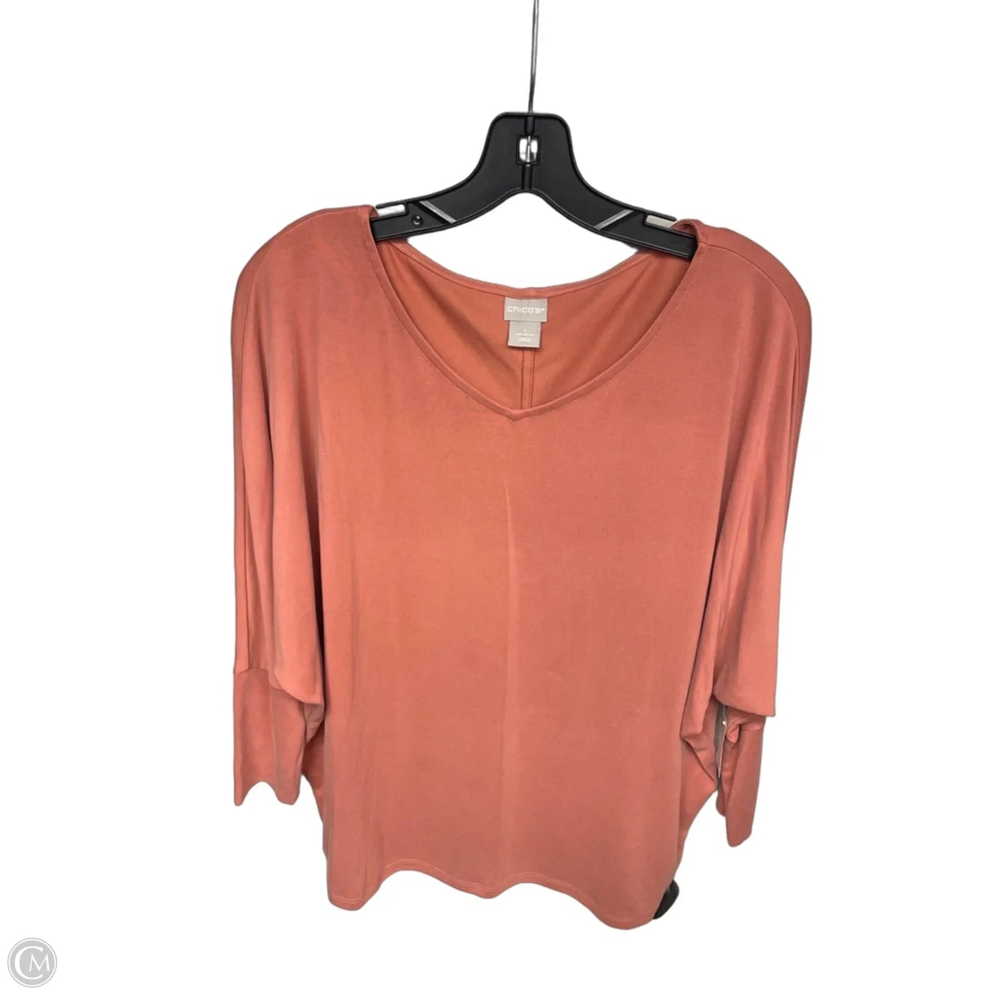 Top Long Sleeve By Chicos In Orange, Size: M