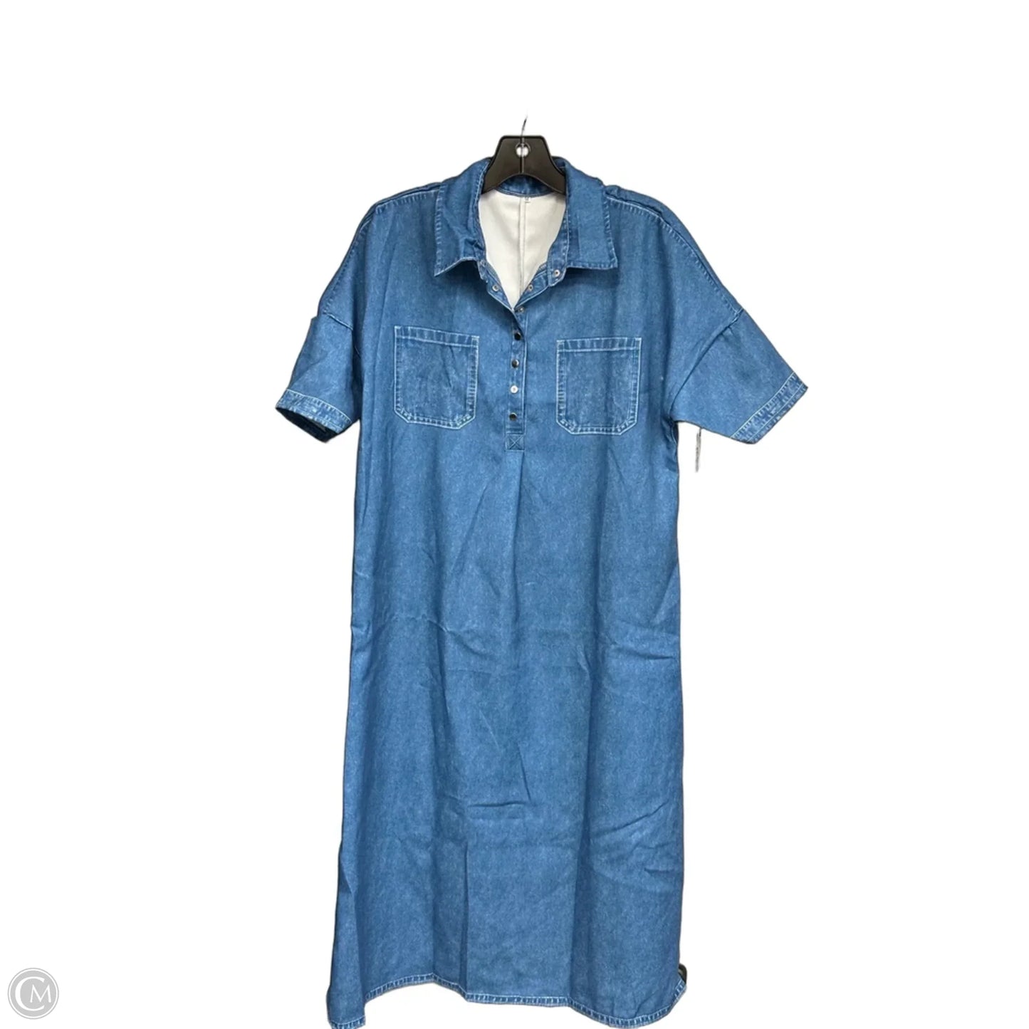 Dress Casual Maxi By Clothes Mentor In Blue Denim, Size: M