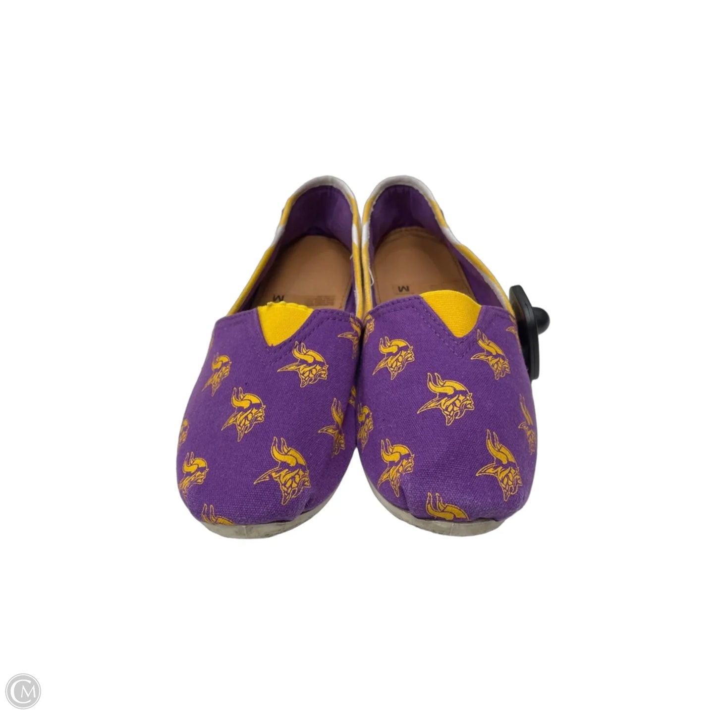 Shoes Flats By Clothes Mentor In Purple & Yellow, Size: