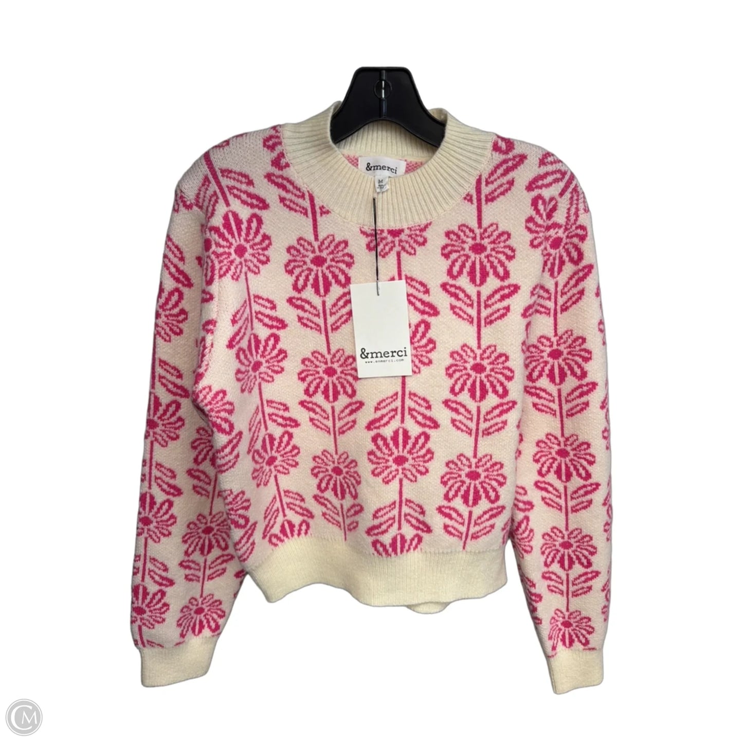 Sweater By &merci In Cream & Pink, Size: M