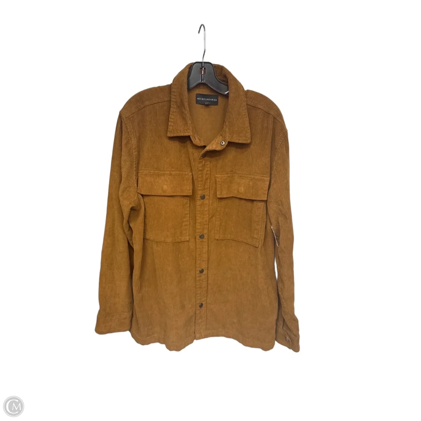 Jacket Shirt By No Boundaries In Brown, Size: M