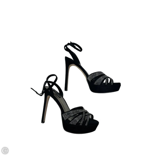 Shoes Heels Stiletto By Nine West In Black & Silver, Size: 8.5