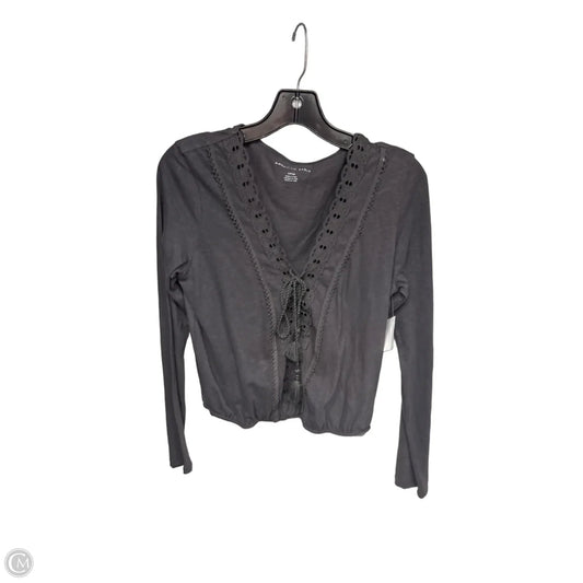Top Long Sleeve By American Eagle In Grey, Size: S