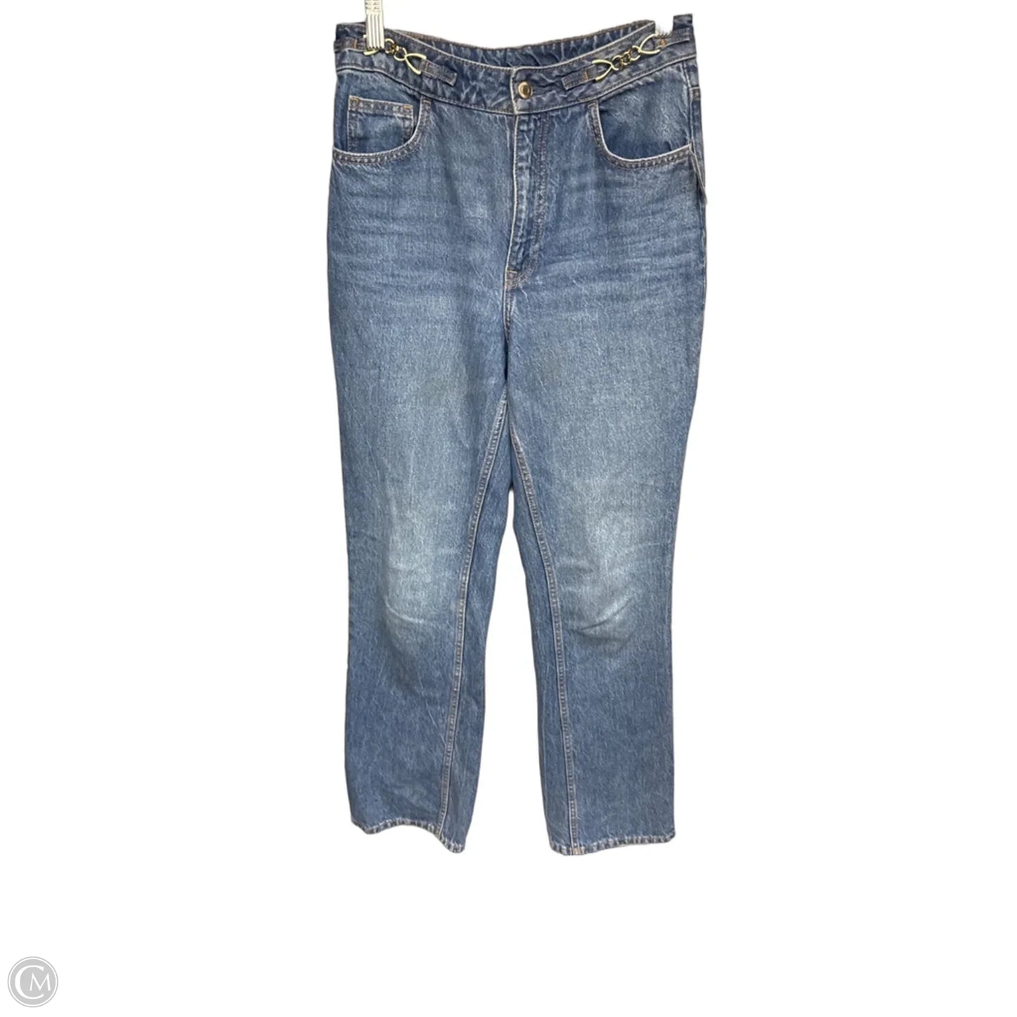 Jeans Straight By Divided In Blue Denim, Size: 4