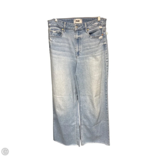 Jeans Wide Leg By Paige In Blue Denim, Size: 30