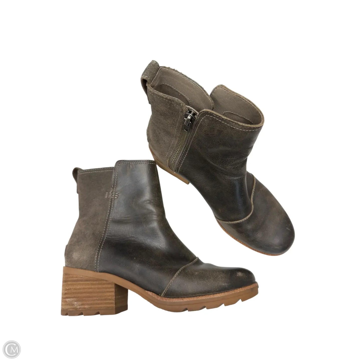 Boots Ankle Heels By Sorel In Green, Size: 7