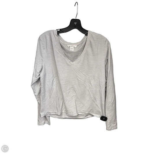Athletic Top Long Sleeve Crewneck By Athleta In Striped Pattern, Size: M