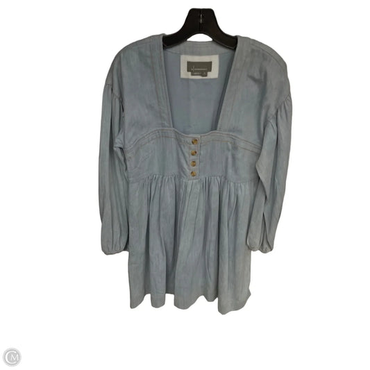 Dress Casual Midi By Anthropologie In Blue Denim, Size: S