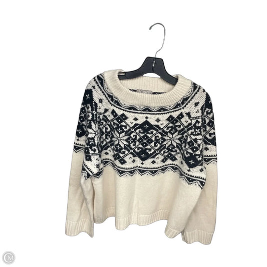 Sweater By J. Crew In Black & Cream, Size: XL