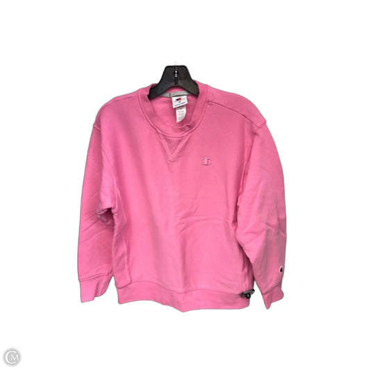 Athletic Sweatshirt Crewneck By Champion In Pink, Size: M