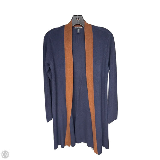 Cardigan By Eileen Fisher In Blue & Brown, Size: Xxs
