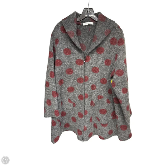 Poncho By Cut Loose In Grey & Red, Size: L