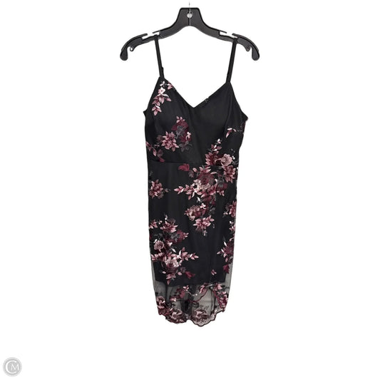 Dress Party Midi By Guess In Black & Pink, Size: 2