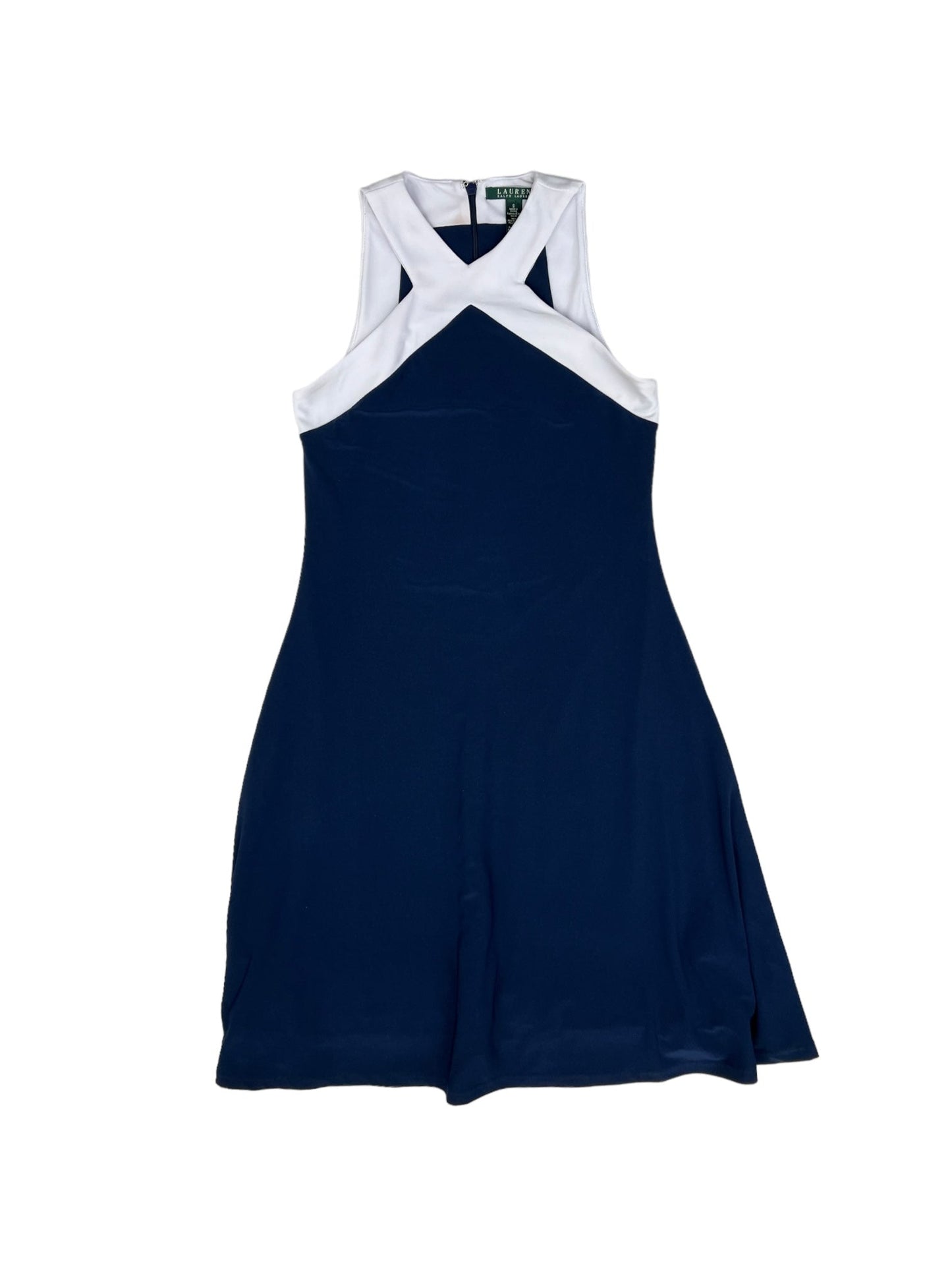 Navy Dress Party Midi Lauren By Ralph Lauren, Size S