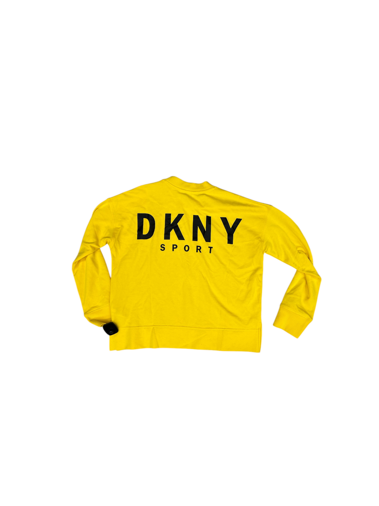 Athletic Top Long Sleeve Crewneck By Dkny In Yellow, Size: Xs