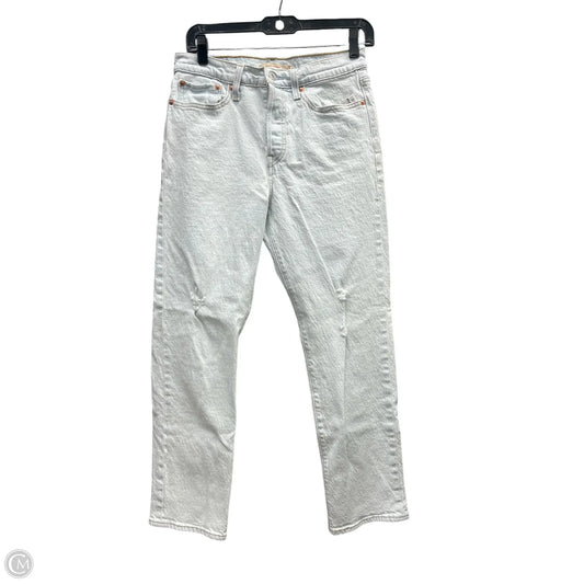 Jeans Straight By Levis In Blue Denim, Size: 28