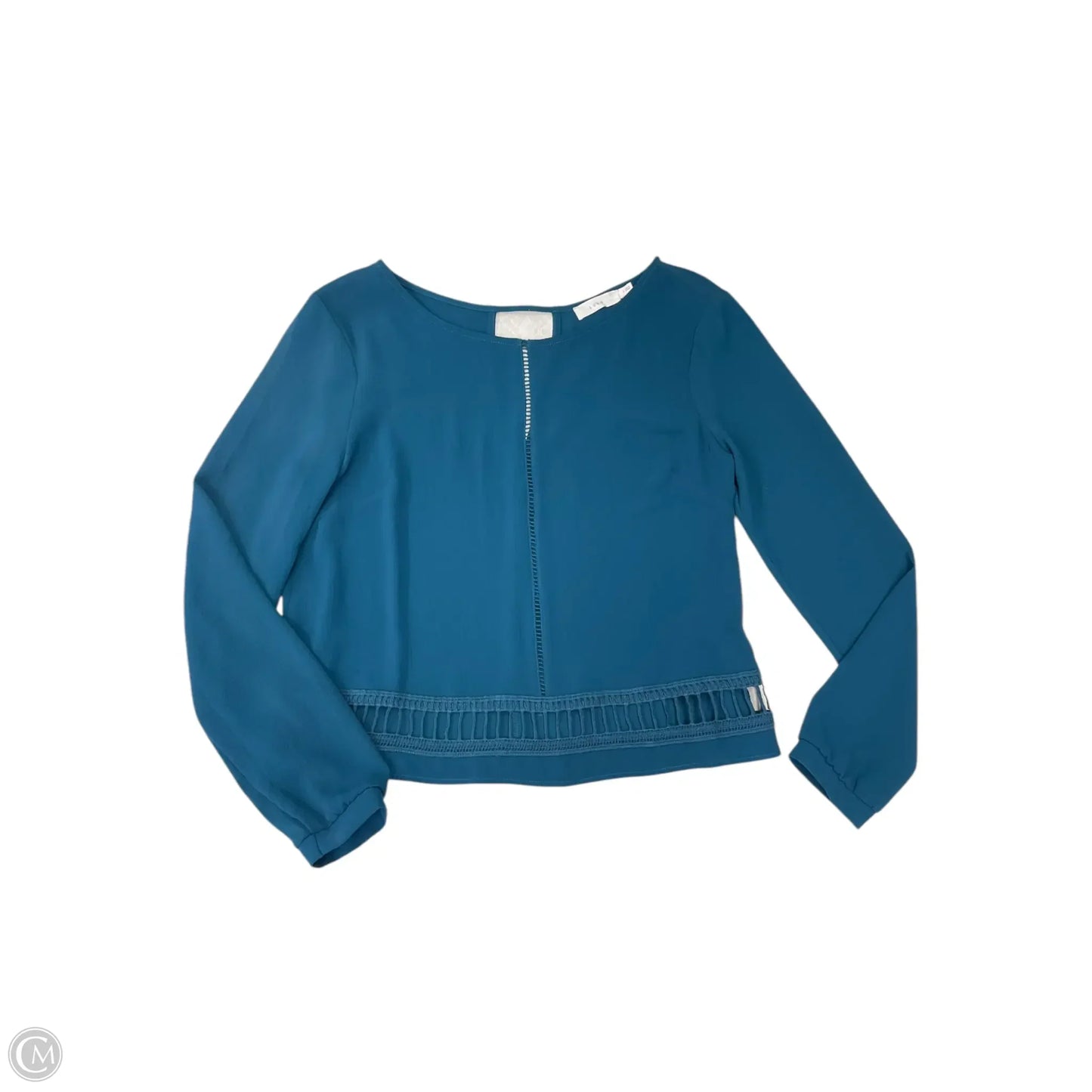 Top Long Sleeve By Lush In Teal, Size: S