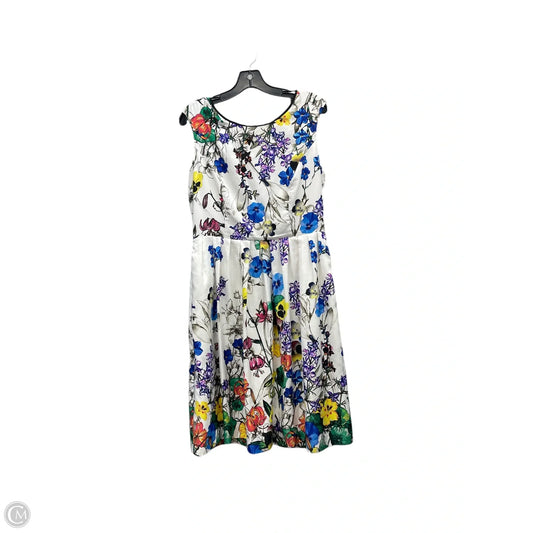Dress Party Midi By Ellen Tracy In Floral Print, Size: 10