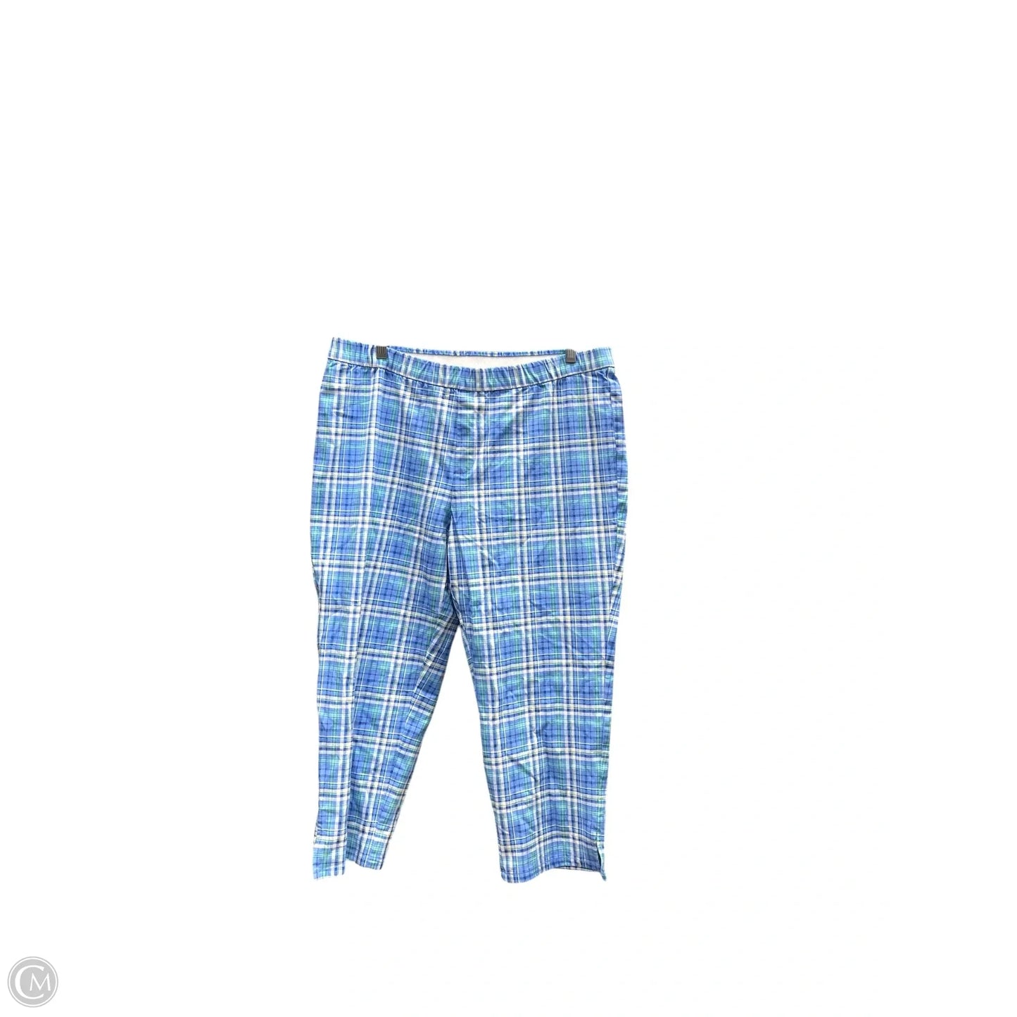 Pants Cropped By Isaac Mizrahi Live Qvc In Plaid Pattern, Size: 0