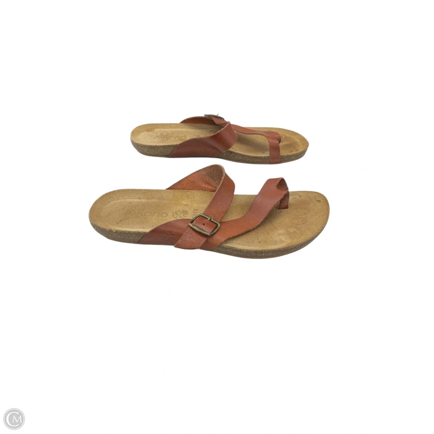 Sandals Flats By Clothes Mentor In Brown, Size: 8