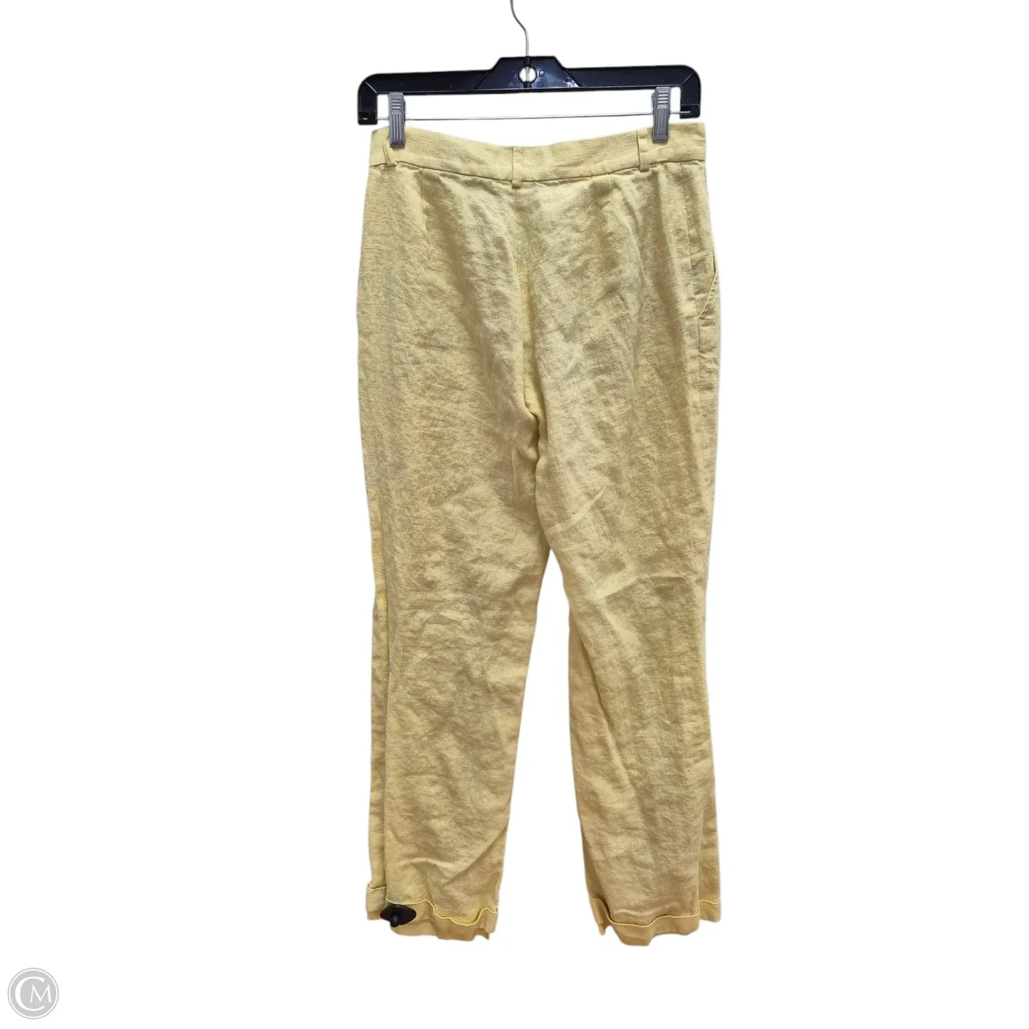 Pants Linen By Lauren By Ralph Lauren In Yellow, Size: 4