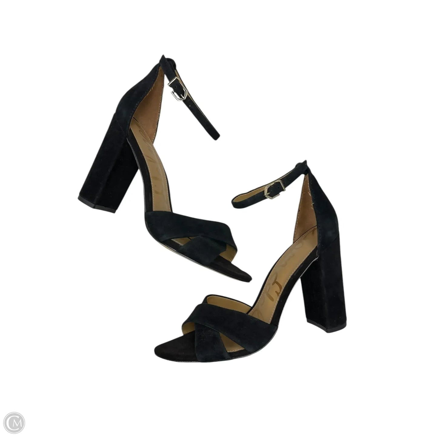 Sandals Heels Block By Sam Edelman In Black, Size: 8
