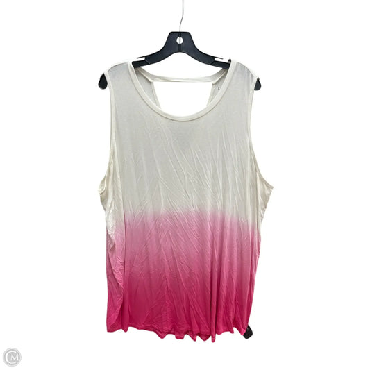 Tank Top By Lane Bryant In Pink & White, Size: 3x