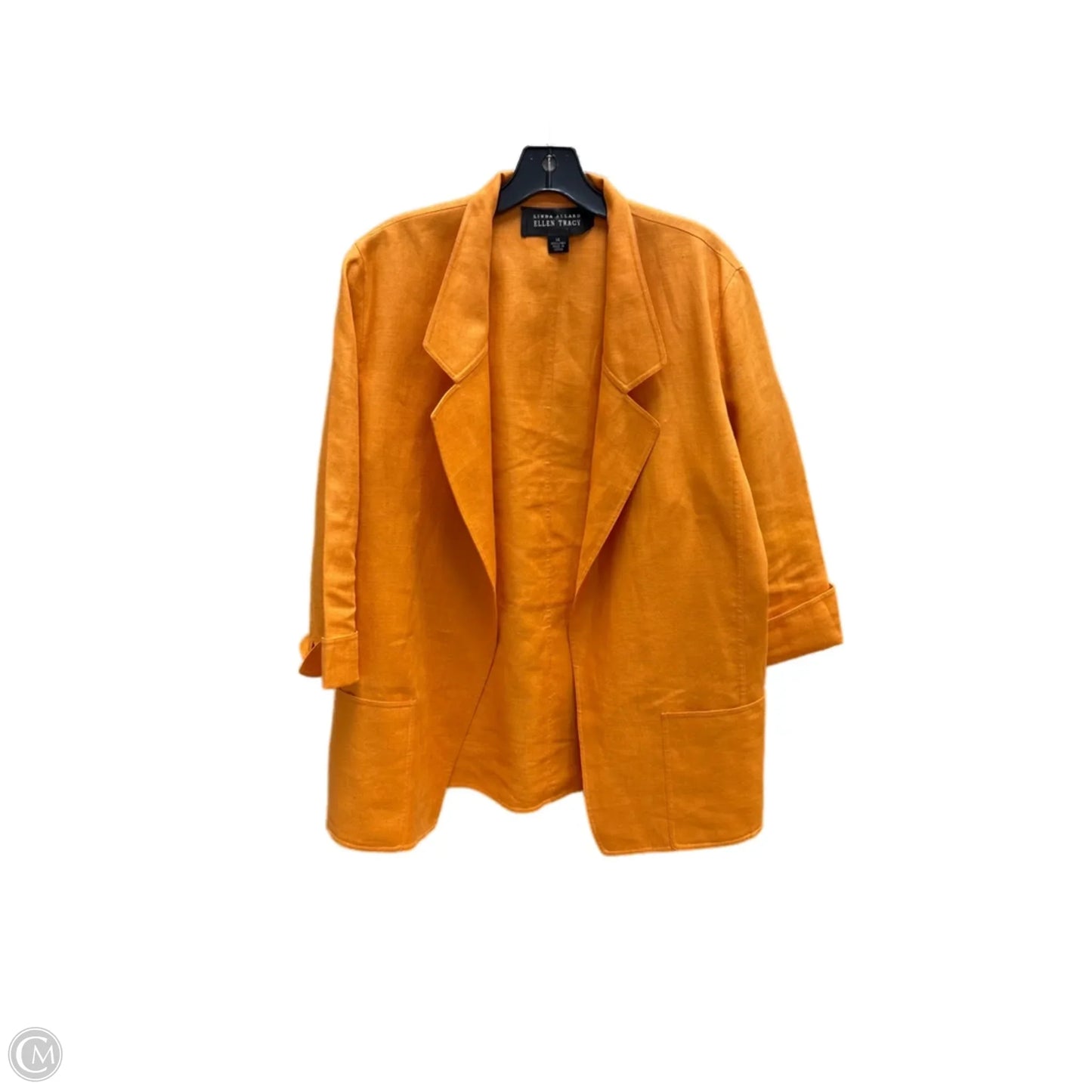 Blazer By Ellen Tracy In Orange, Size: 14