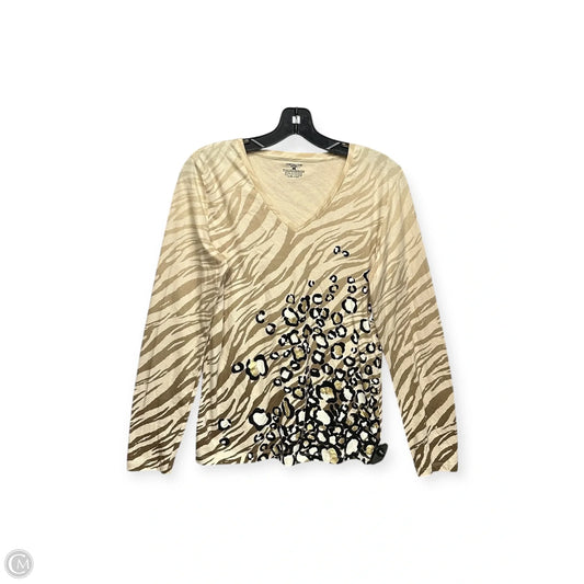 Top Long Sleeve By Jones New York In Animal Print, Size: S
