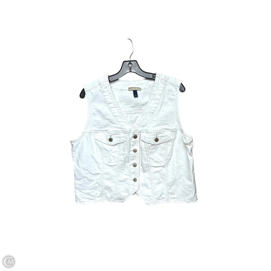 Vest Other By Universal Thread In White Denim, Size: Xl