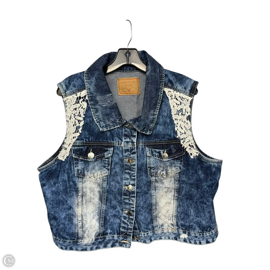 Vest Other By Amethyst In Blue Denim, Size: 3x