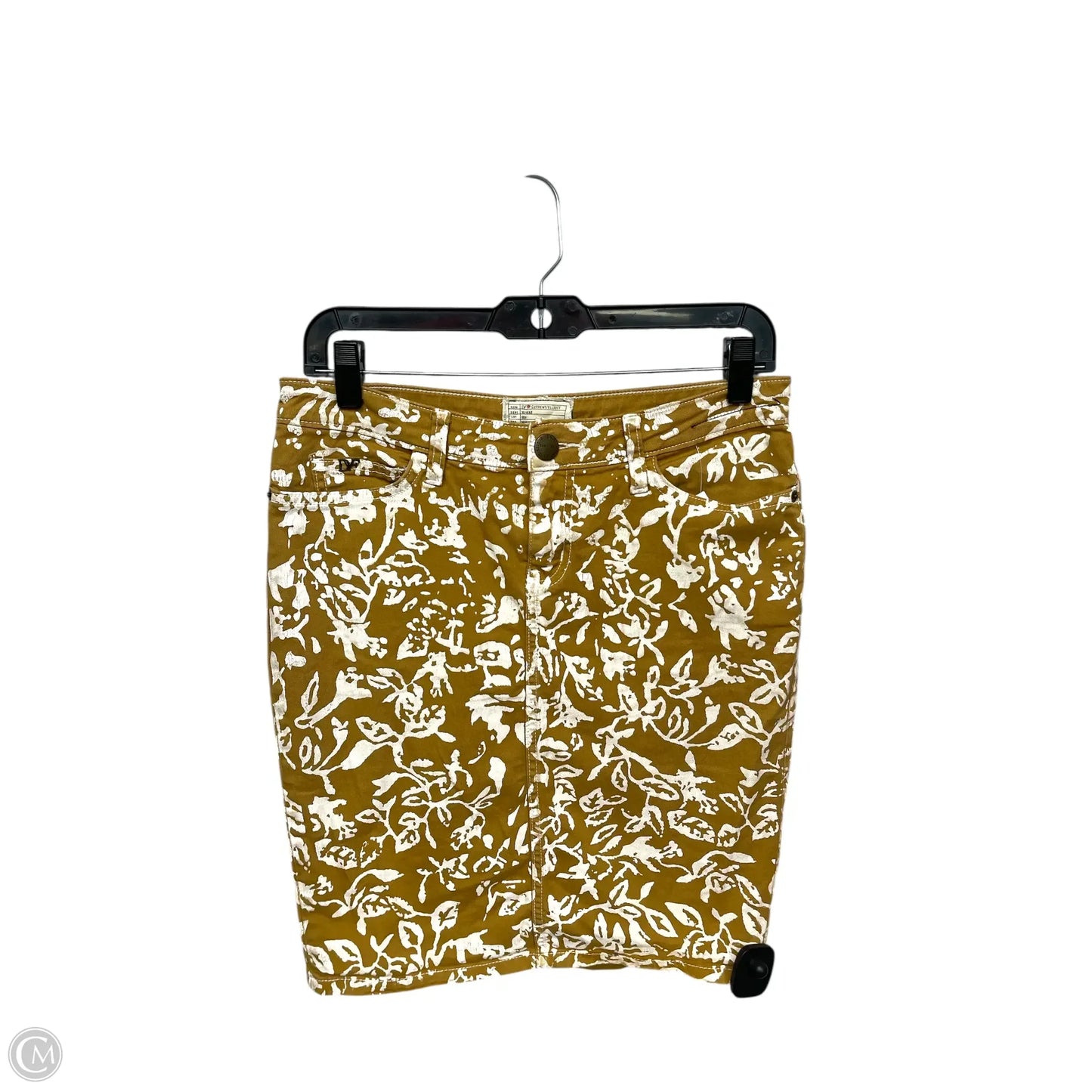 Skirt Midi By Current/elliott In Tan & White, Size: 26