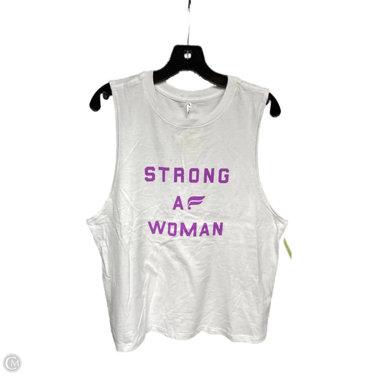 Athletic Tank Top By Fabletics In Purple & White, Size: M