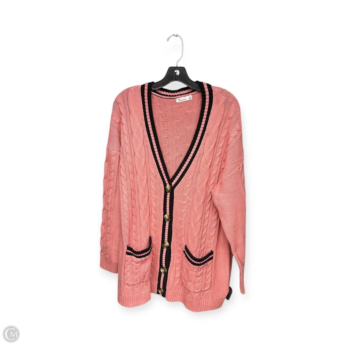 Sweater Cardigan By 89th And Madison In Pink, Size: 1x