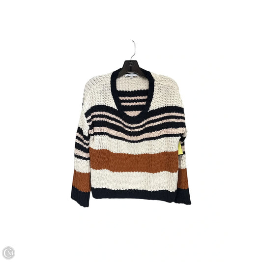 Sweater By Olivaceous In Brown & Cream, Size: S