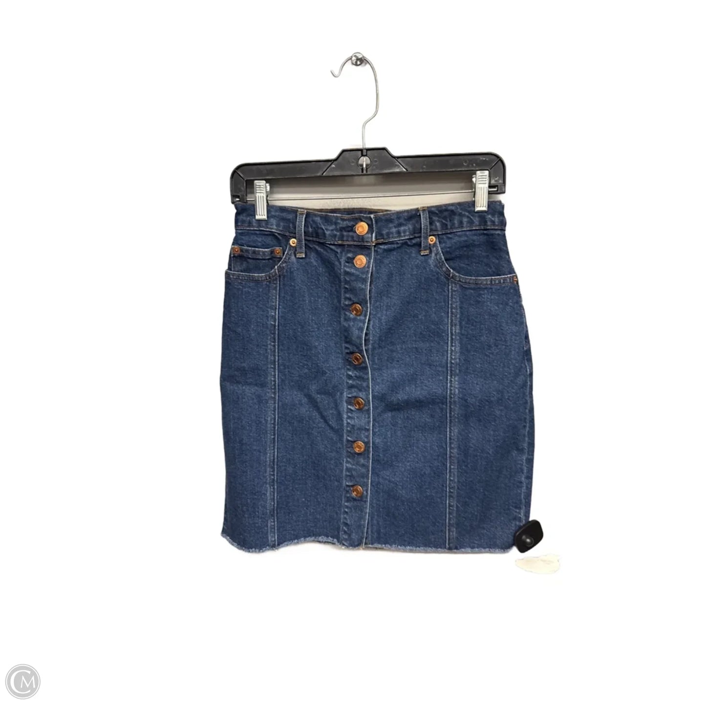 Skirt Midi By Gap In Blue Denim, Size: 4