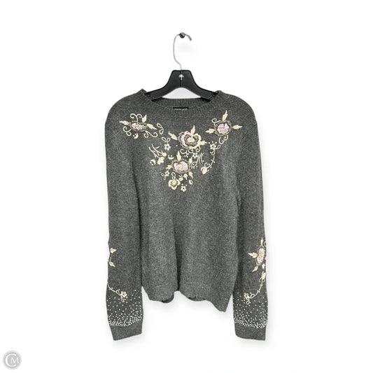 Sweater By Topshop In Grey & Pink, Size: 10
