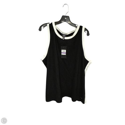 Top Sleeveless By Jones New York In Black & White, Size: Xxl