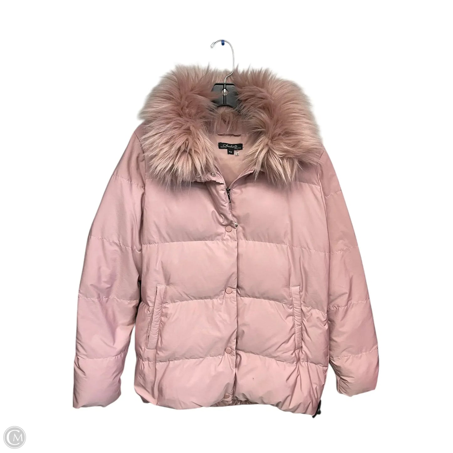 Coat Parka By Charlie B In Pink, Size: S
