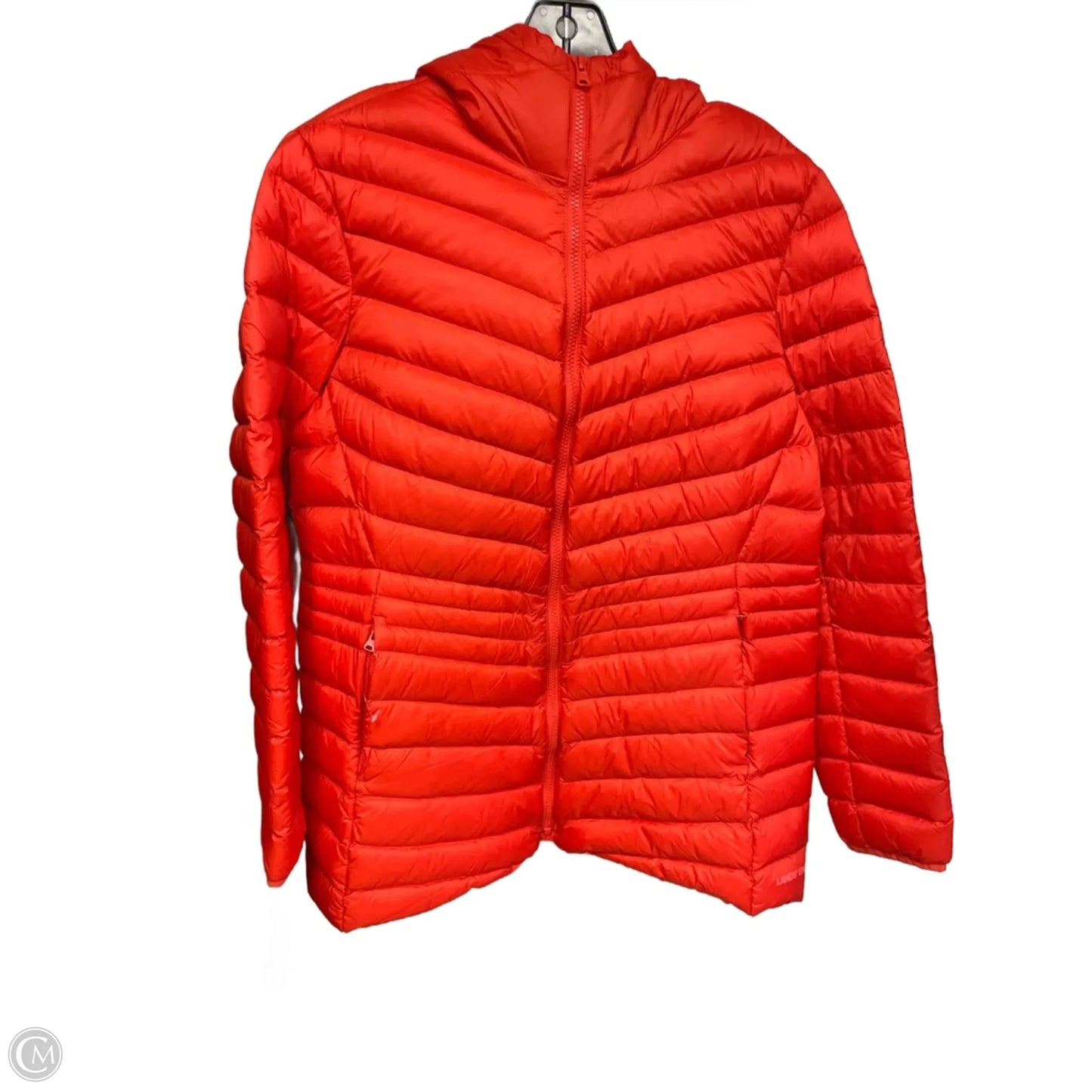 Jacket Puffer & Quilted By Lands End In Orange, Size: L