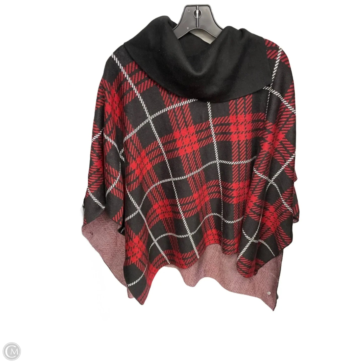 Poncho By Anne Klein In Plaid Pattern, Size: M