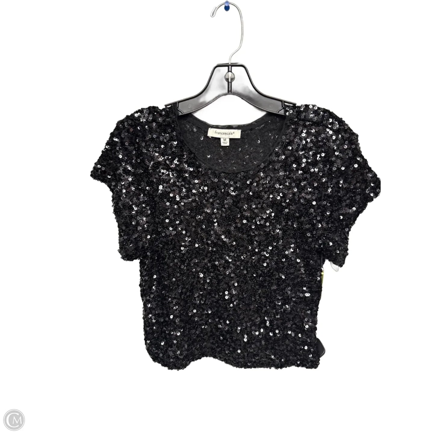 Top Short Sleeve By Francesca's In Black, Size: M
