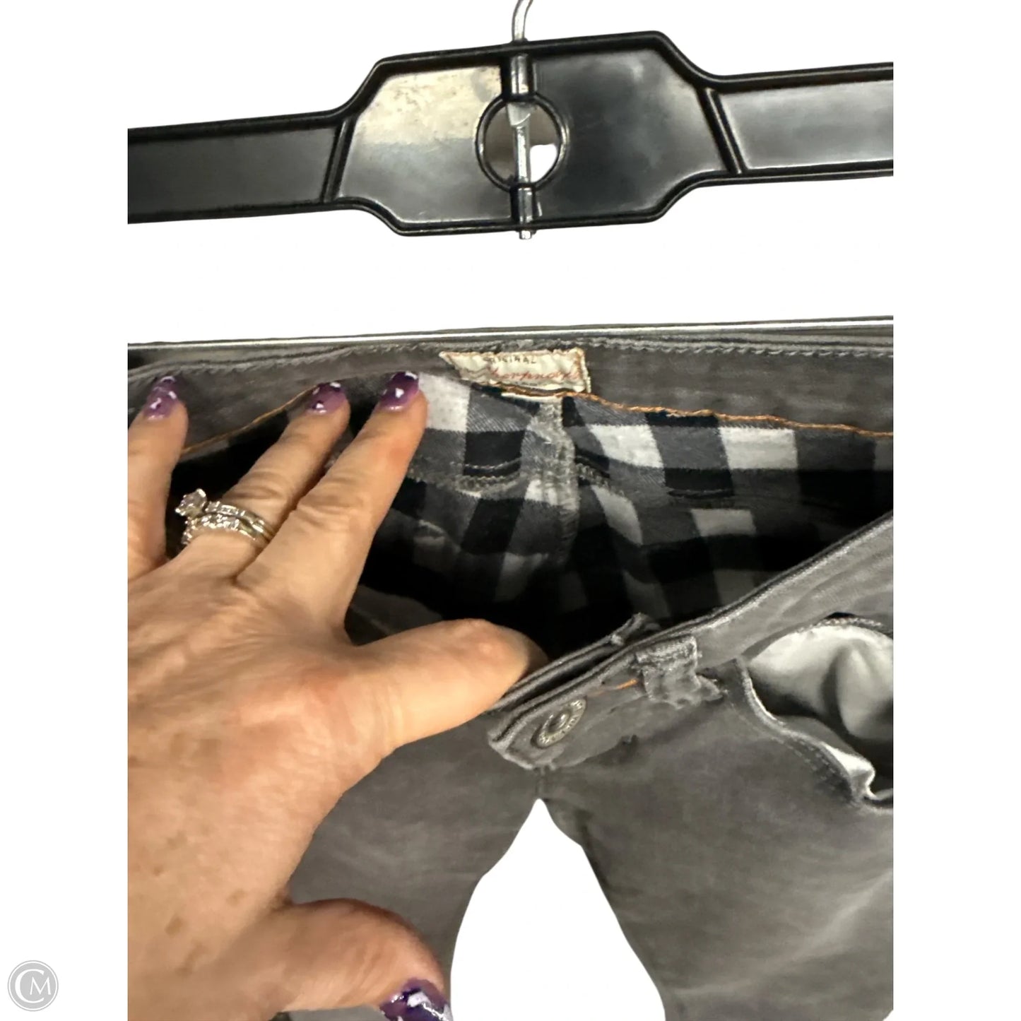 Jeans Straight By Weatherproof In Grey, Size: 4