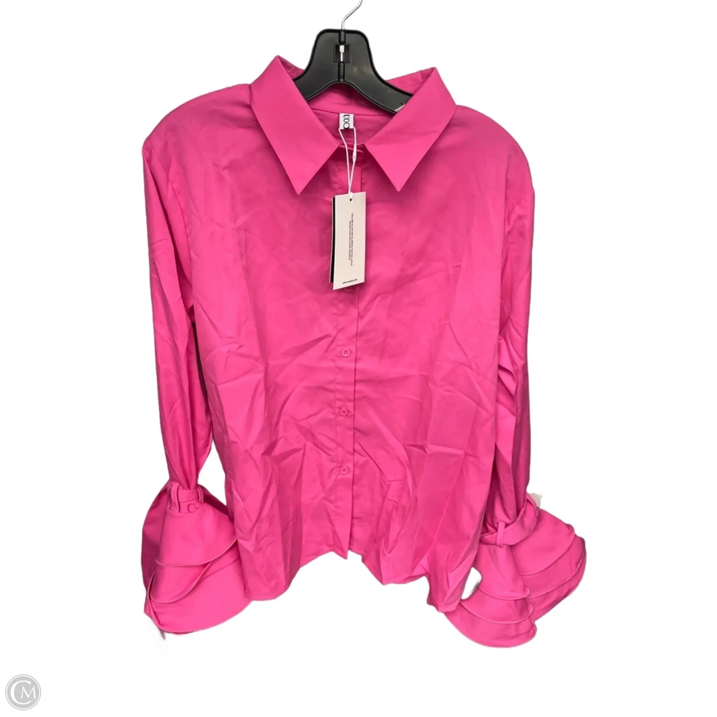 Blouse Long Sleeve By Clothes Mentor In Pink, Size: L