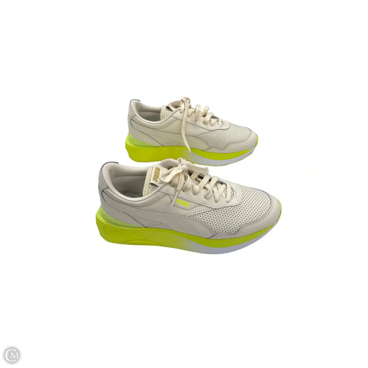 Shoes Sneakers By Puma In Green & Tan, Size: 9.5