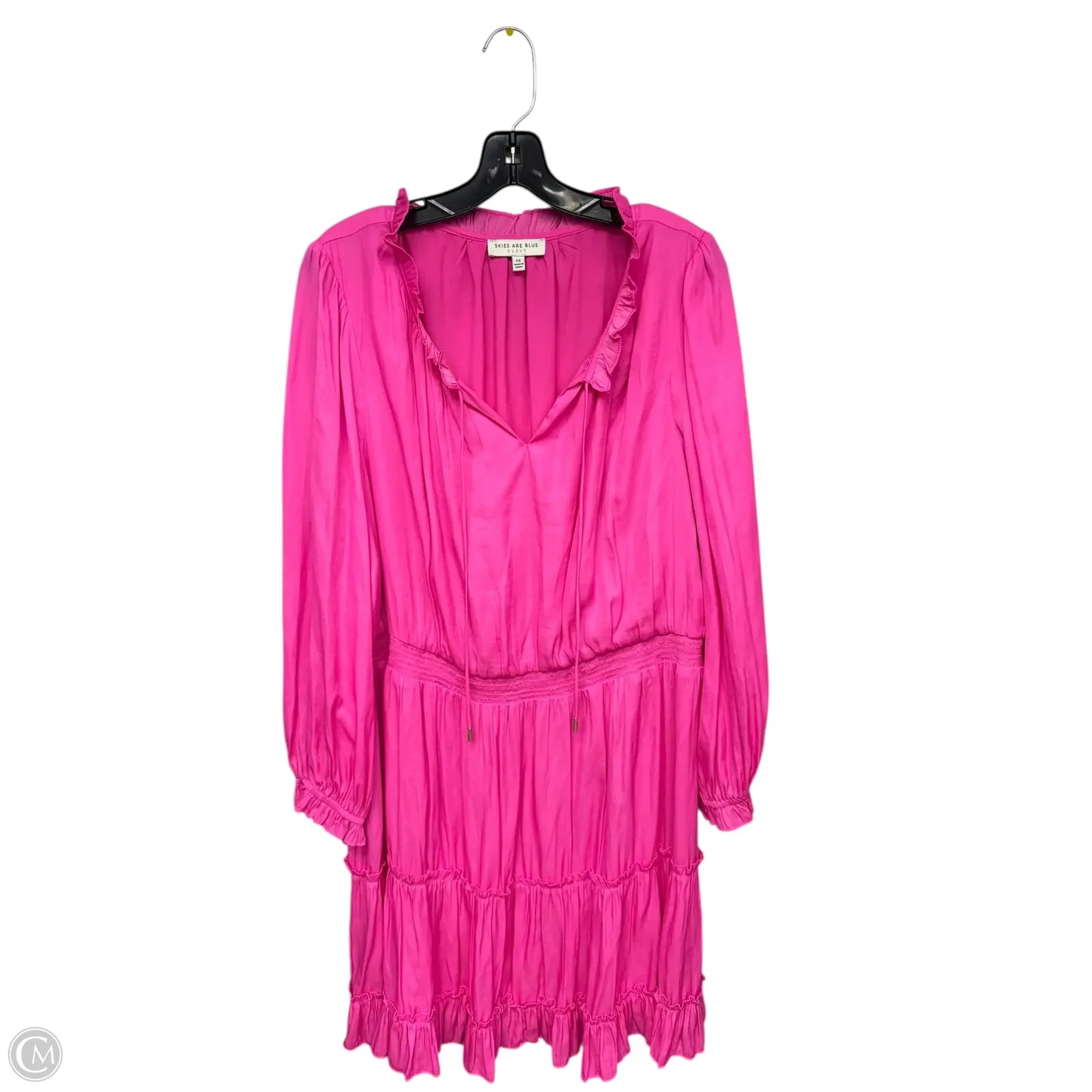 Dress Casual Midi By Skies Are Blue In Pink, Size: 2x