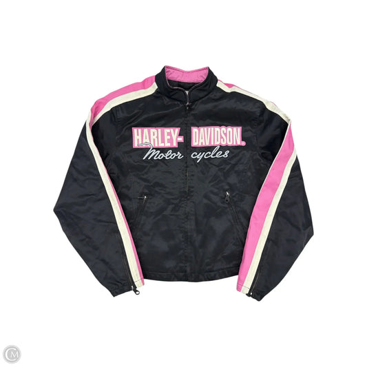 Jacket Other By Harley Davidson In Black & Pink, Size: L