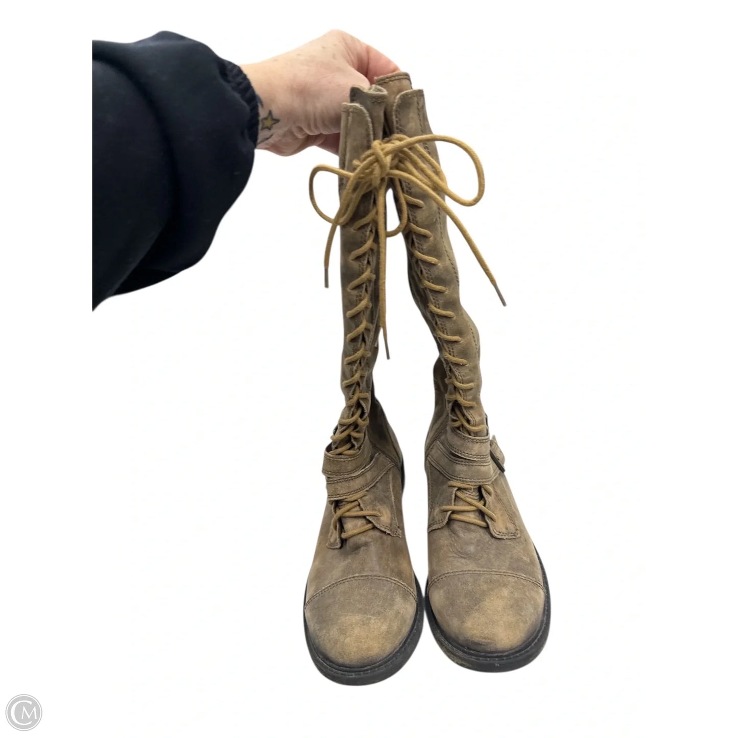 Boots Knee Flats By Lucky Brand In Brown, Size: 9.5