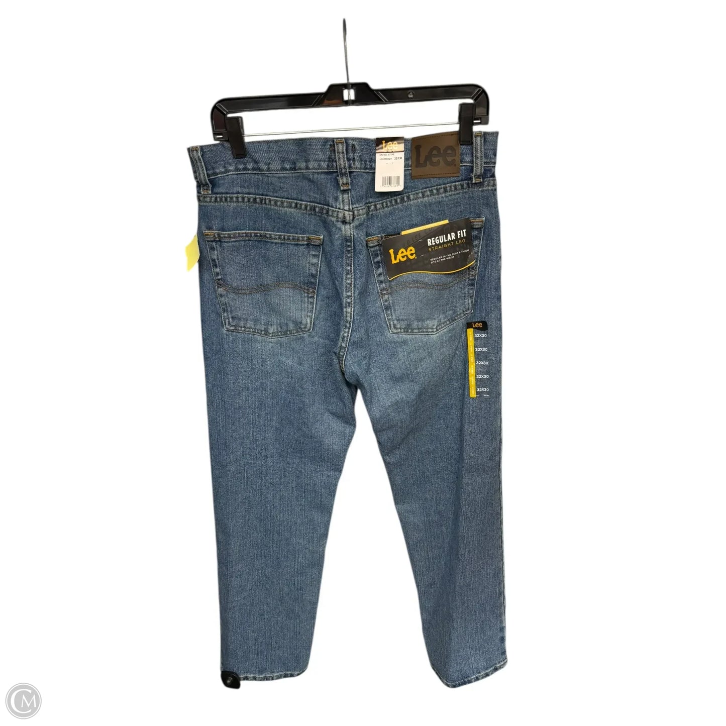 Jeans Straight By Lee In Blue Denim, Size: 14